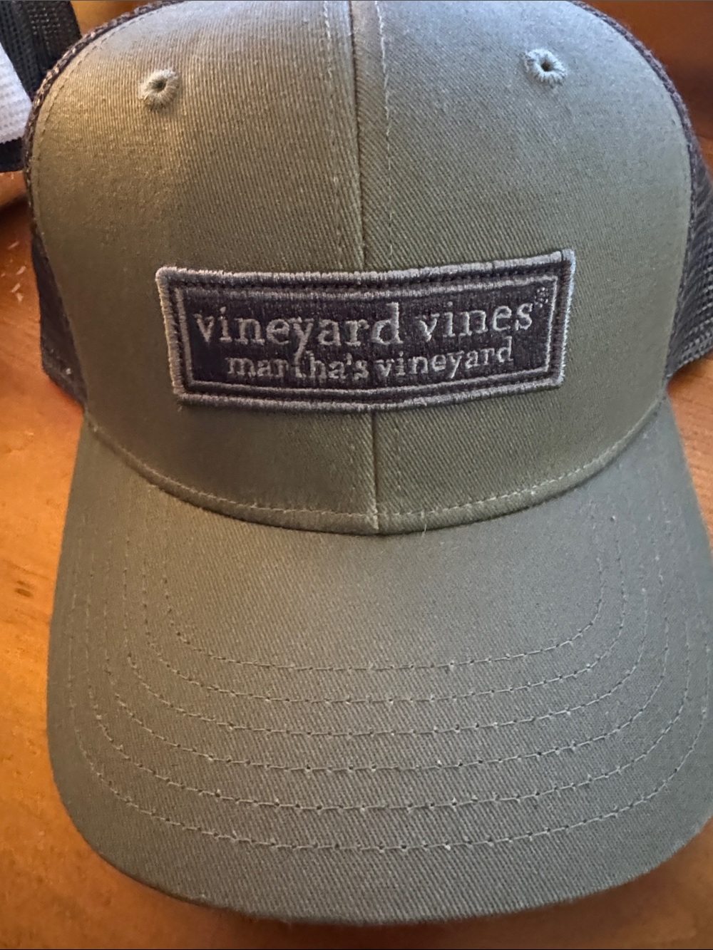 Vineyard Vines Olive Green Mesh-Back Trucker Hat